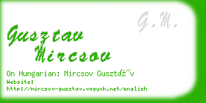 gusztav mircsov business card